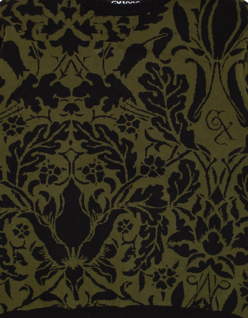 GX1000 Jacquard Knit Mens Floral Sweater image number 1
