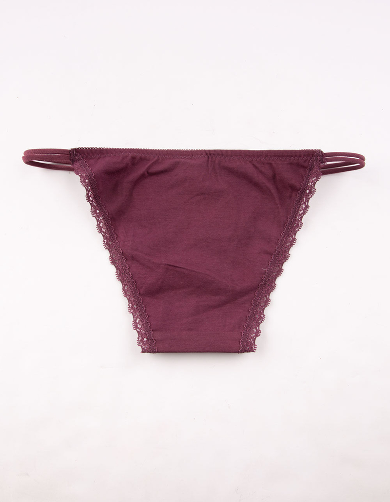 FULL TILT Strappy Burgundy Bikini Panties image number 1