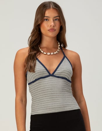 RSQ Womens Stripe Halter Top Primary Image