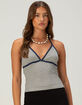 RSQ Womens Stripe Halter Top image number 1