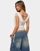EDIKTED Royan Cowl Neck Drawstring Top image number 3