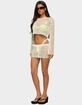 EDIKTED Kirah Sequin Crochet Mini Skirt image number 4