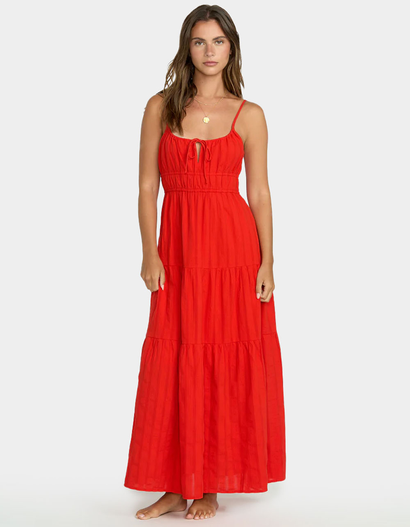 BILLABONG Red Aloha Womens Maxi Dress image number 0