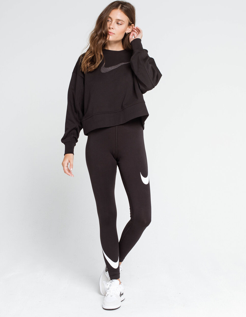 NIKE Dri-FIT Get Fit Womens Black Crew Sweatshirt image number 3