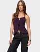 EDIKTED Lorenna Split Front Halter Top image number 1
