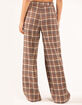 RSQ Womens Wide Leg Plaid Pants image number 4