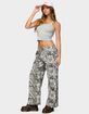EDIKTED Camo Straight Leg Sweatpants image number 4