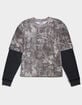 RSQ Mens Long Sleeve Boxy 2fer Tee image number 2