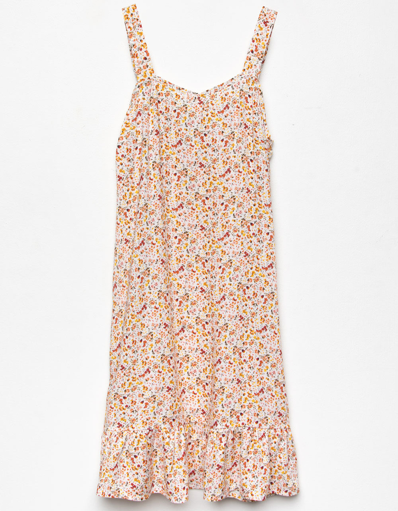 WHITE FAWN Ditsy Ruffle Girls Dress image number 0