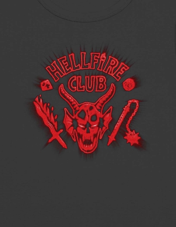 STRANGER THINGS Hellfire Club Glow Womens Baby Tee Alternative Image