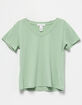 FULL TILT Essentials Girls V Neck Rib Tee image number 6