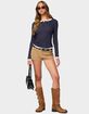 EDIKTED Contrast Layered Look Henley Top image number 4