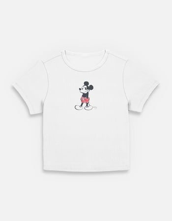 DISNEY Mickey Mouse Bored Womens Baby Tee Primary Image