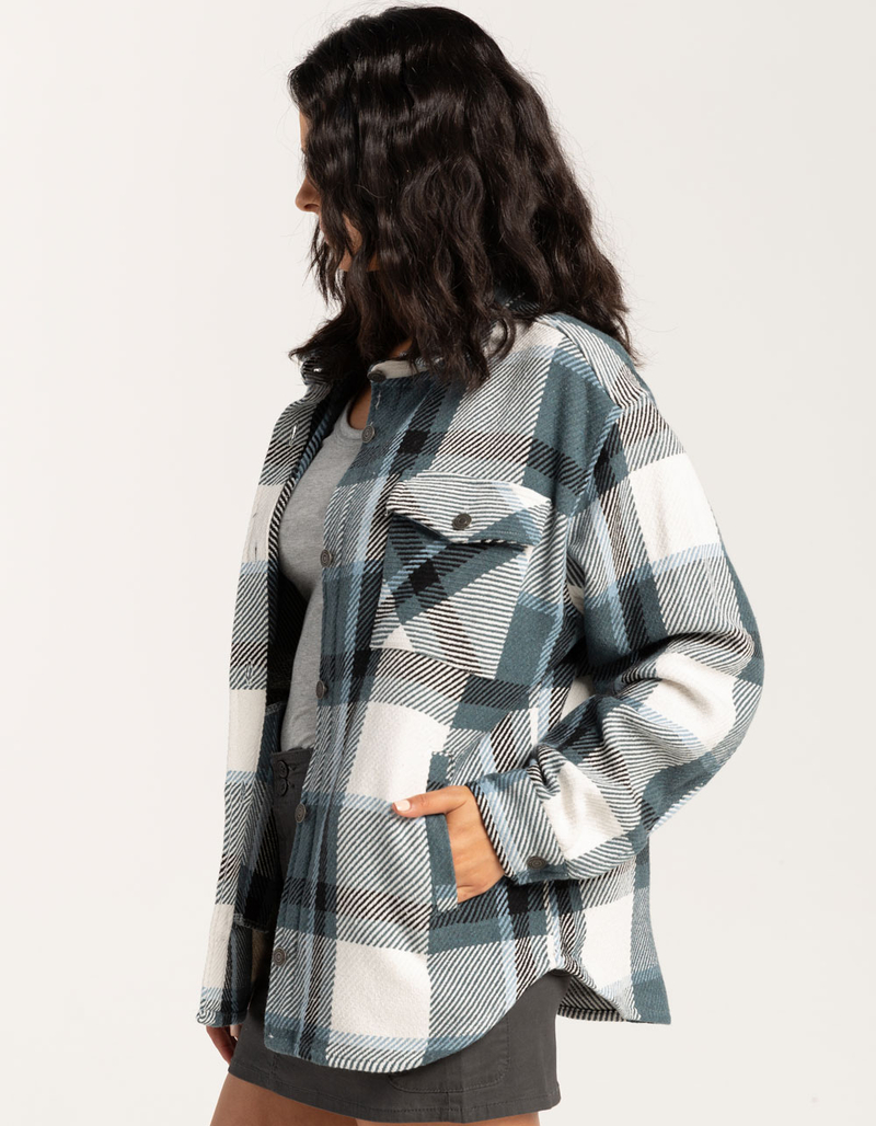RSQ Womens Pop Color Woven Plaid Shacket image number 2