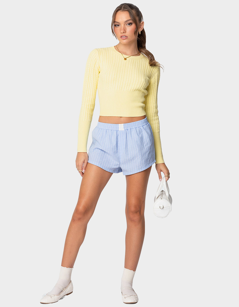 EDIKTED Mallory Cable Knit Sweater image number 1