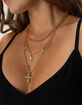 FULL TILT Layered Multi Cross Charm Necklace image number 3