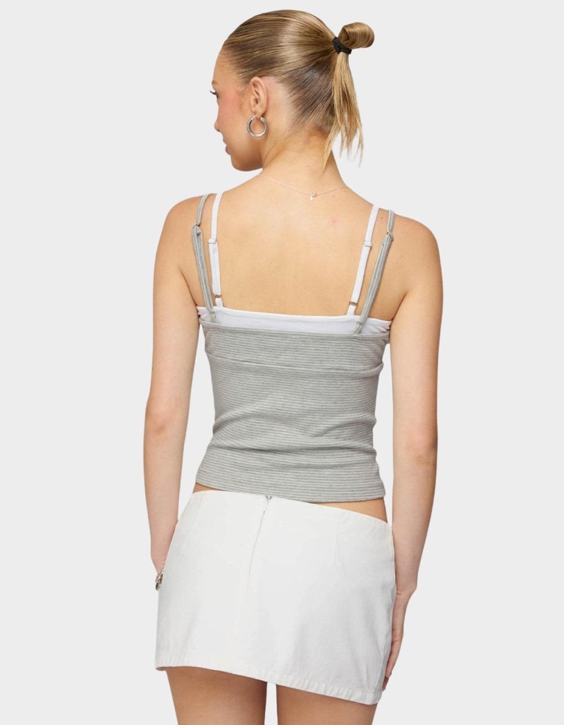 EDIKTED Lilian Layered Striped Tank Top image number 1