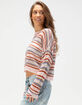FULL TILT Multi Stripe Womens Mesh Sweater image number 3