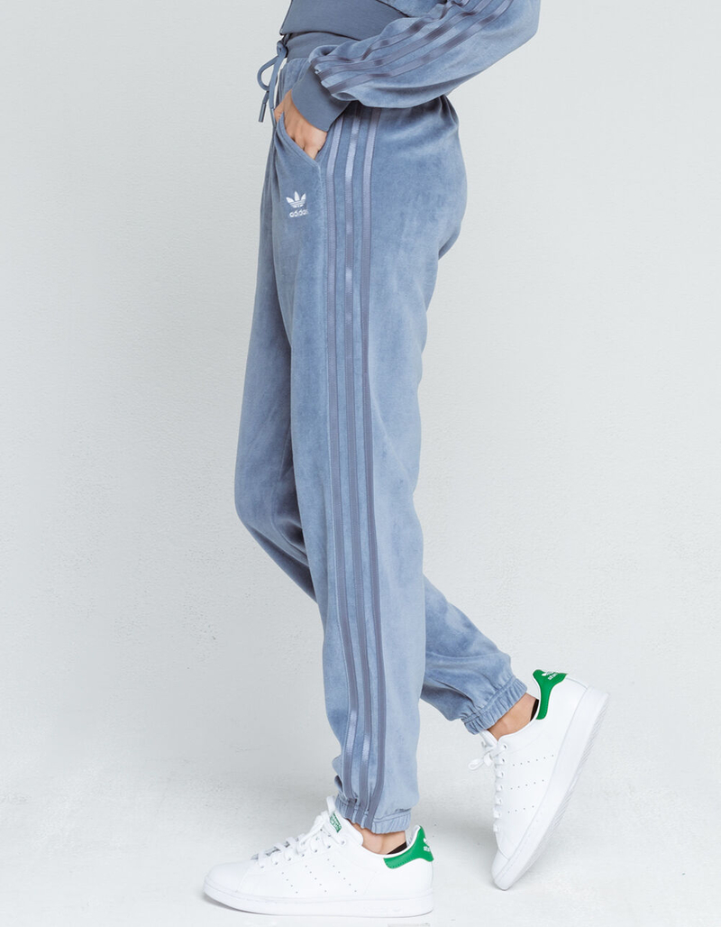 ADIDAS Velour Slim Womens Slate Blue Jogger Sweatpants image number 2