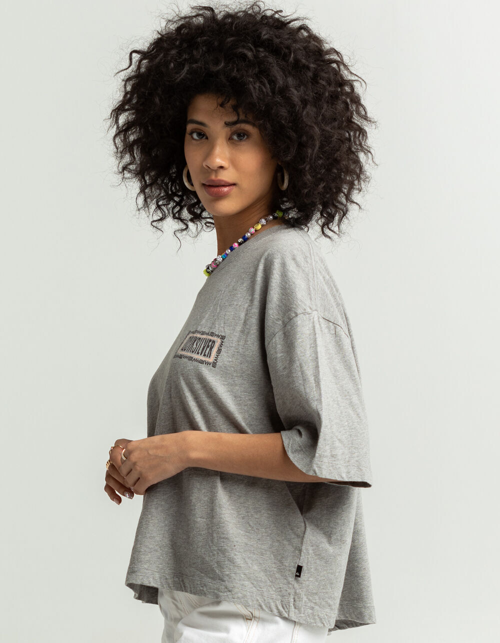 QUIKSILVER Womens Oversized Crop Tee 