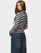 EDIKTED Rainey Striped Long Sleeve Top image number 3
