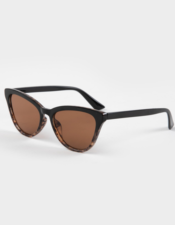 RSQ Samantha Leopard Rim Sunglasses Primary Image
