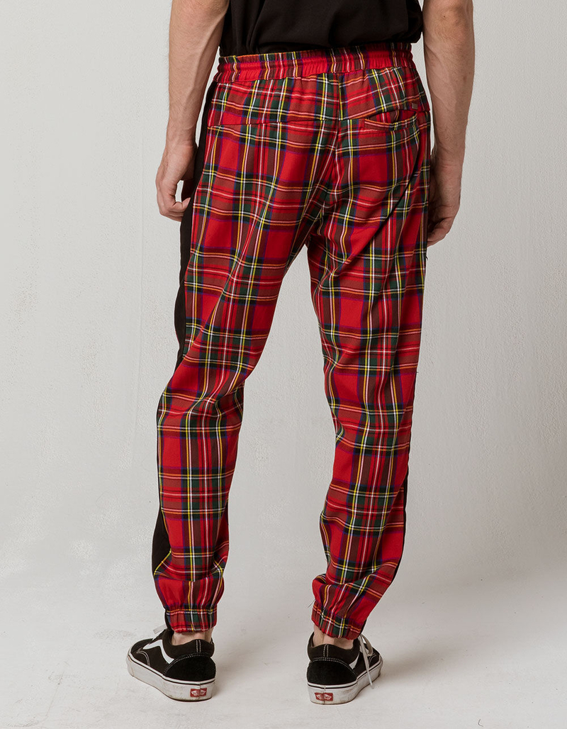 Leslie Red Tartan Crest Jogger Sweatpants main image 1