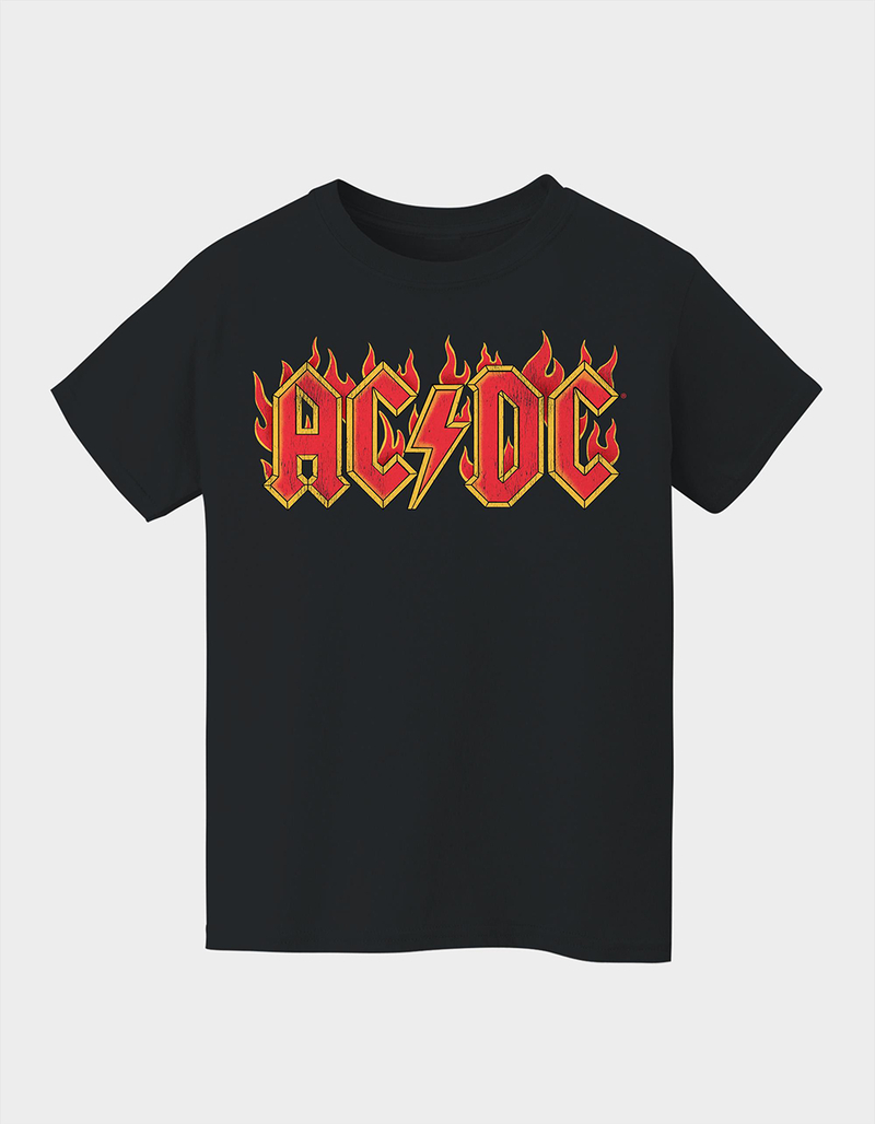 AC/DC Flames Unisex Kids Tee image number 0