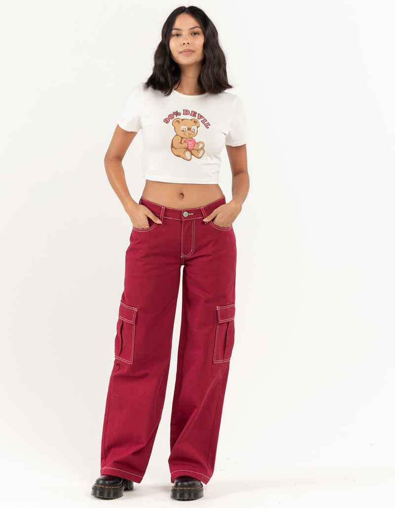 CONEY ISLAND PICNIC 90% Devil Womens Baby Tee image number 3