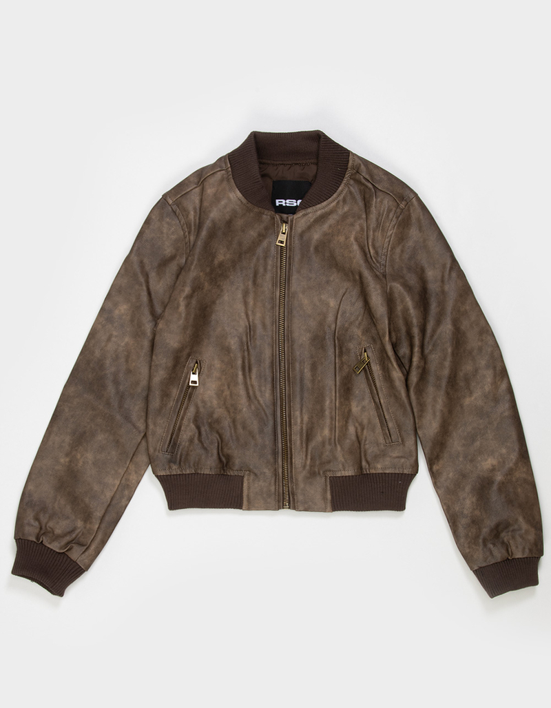 NEEDLES Track Jacket たのん Faux Lthr./Brown