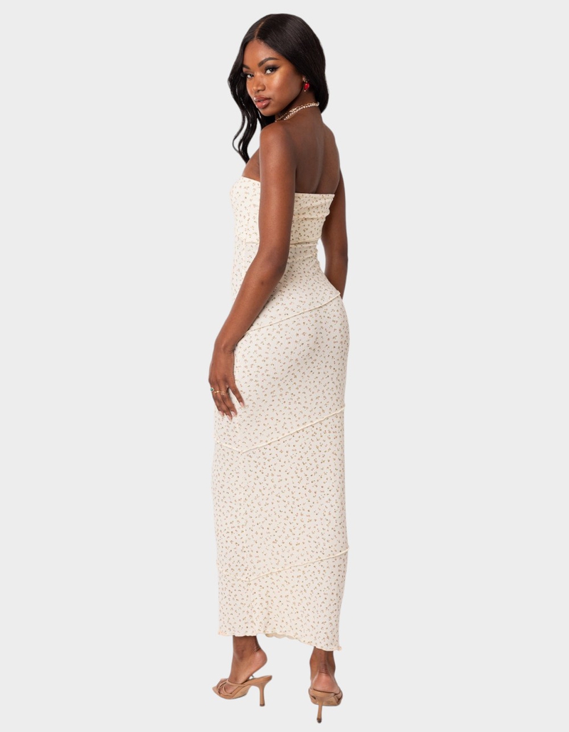 EDIKTED Lynn Ribbed Maxi Dress image number 3