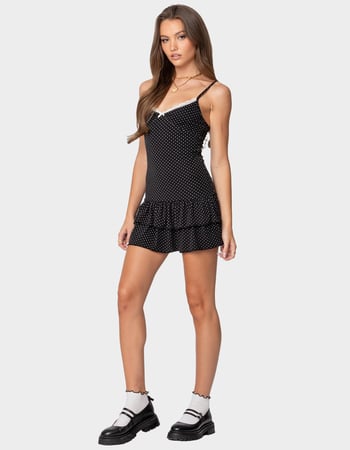 EDIKTED Cienna Strappy Polka Dot Mini Dress Alternative Image