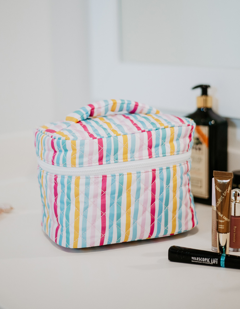 KATYDID Multicolored Stripes Make Up Bag image number 5