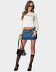 EDIKTED Chiara Denim Micro Skirt image number 2