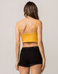 AMBIANCE Cross Front Mustard Womens Crop Cami image number 3