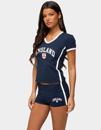 EDIKTED England Girl V-Neck Tee Alternative Image