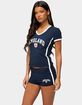EDIKTED England Girl V-Neck Tee image number 2