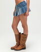 ABRAND Pleated Womens Micro Mini Skirt image number 3