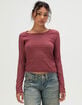 BDG Urban Outfitters Jake Womens Scoop Neck Long Sleeve Top image number 1