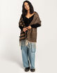 Stripe Cozy Fringe Womens Scarf image number 1