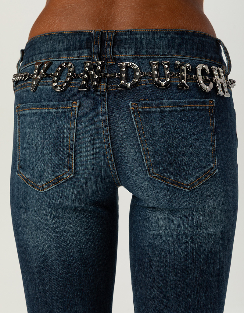 VON DUTCH Rhinestone Womens Chain Belt image number 3