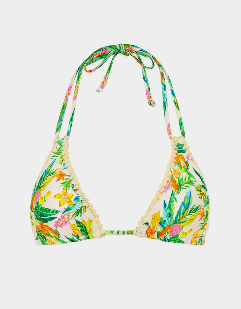 KULANI KINIS Golden Hour Crochet Triangle Bikini Top image number 3