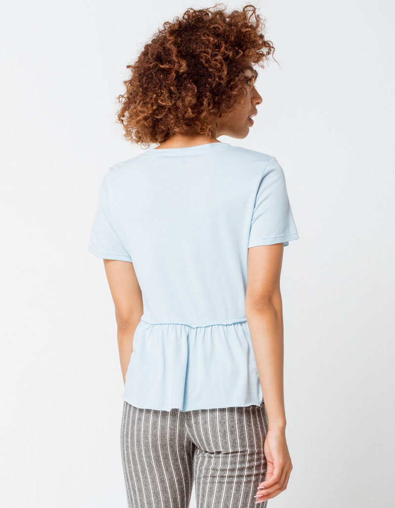 JOLIE Peplum Light Blue Womens Tee image number 2