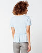 JOLIE Peplum Light Blue Womens Tee image number 3
