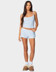 EDIKTED Irene Low Rise Pointelle Micro Shorts image number 2