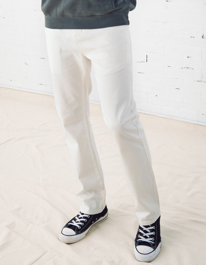 RSQ Mens Slim Straight Off White Chinos image number 1