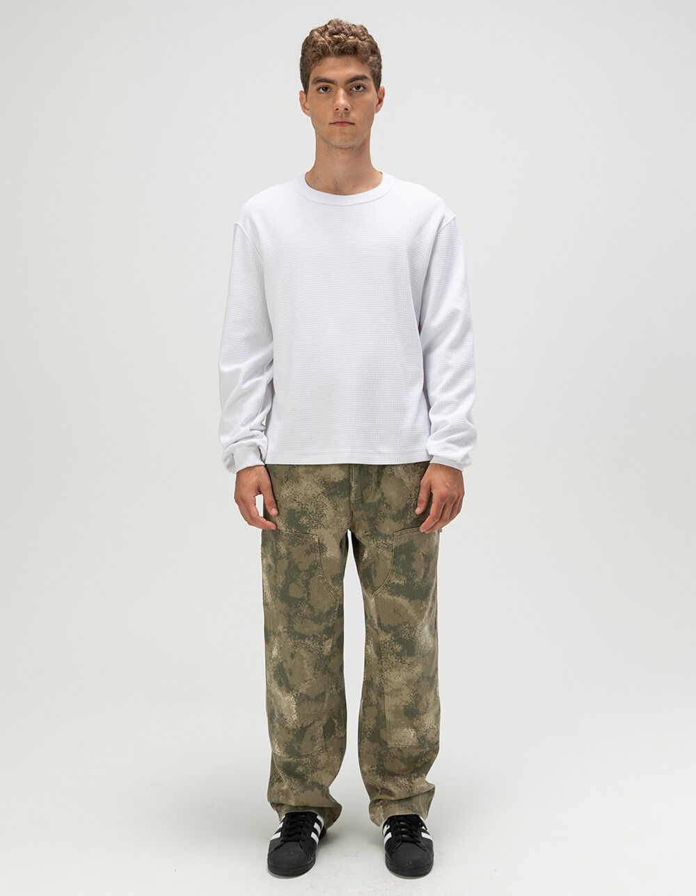 【A-47】訳ありRough Waters セーター ホワイト L RSQ Mens Washed Boxy Thermal - WHITE | Tillys