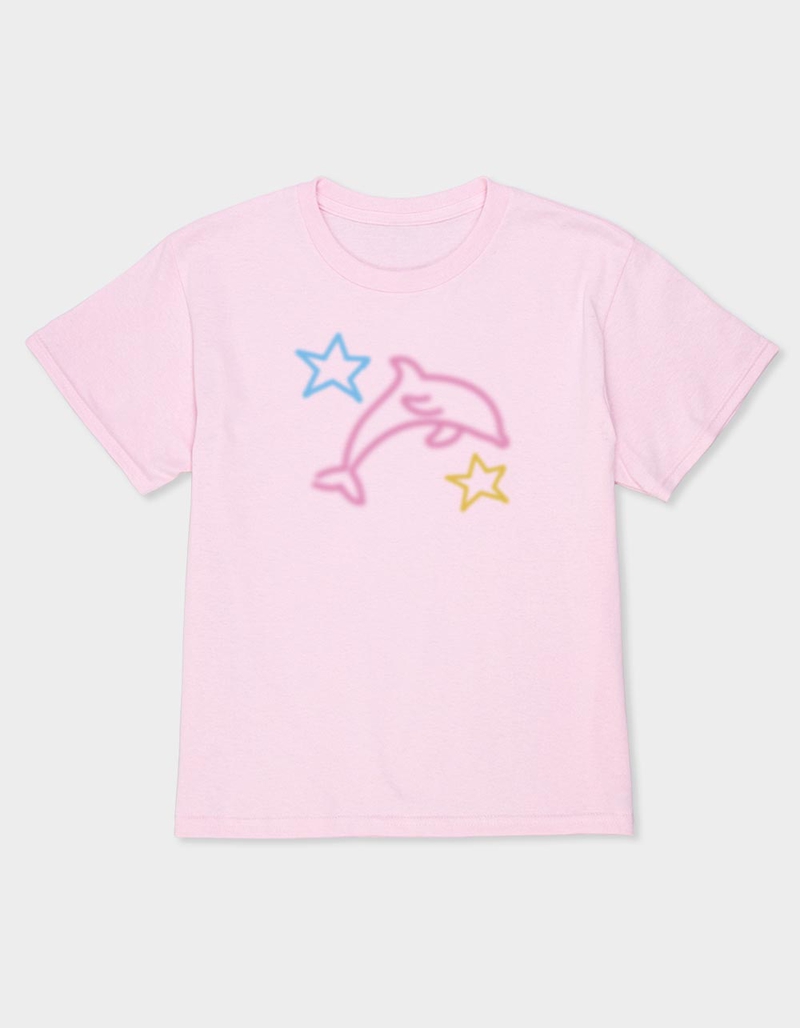 AIRBRUSH Dolphin Stars Unisex Kids Tee image number 0