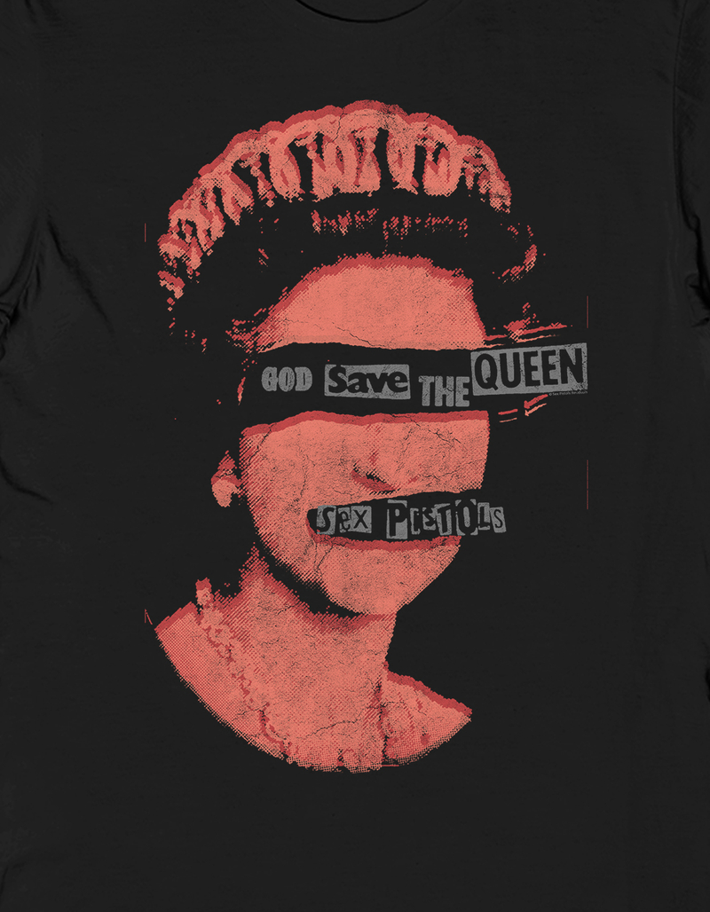 SEX PISTOLS Save The Queen Glitch Unisex Tee image number 1