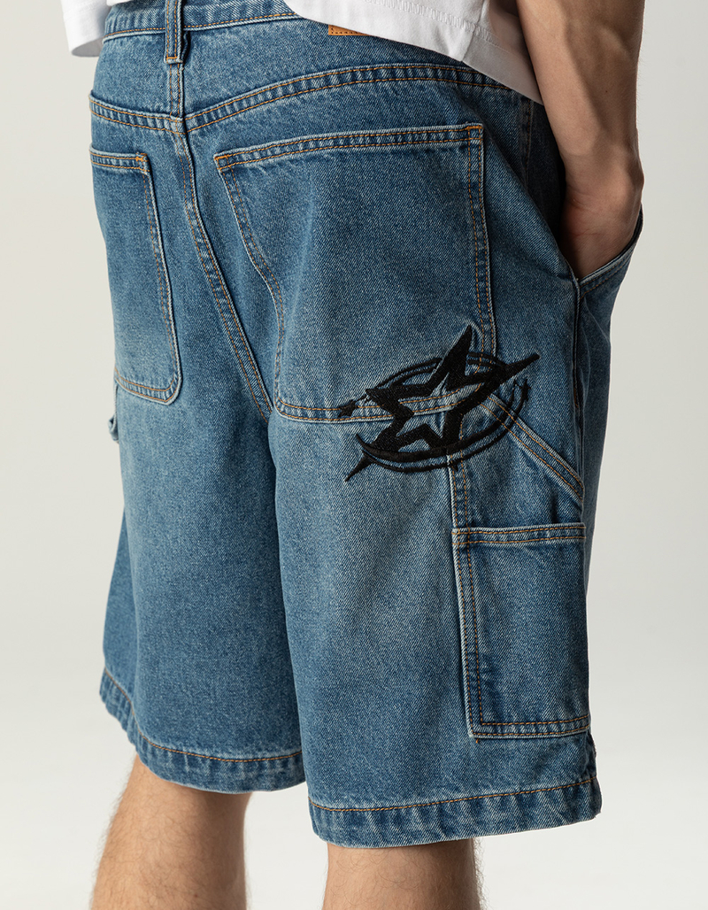 RSQ Mens Loose Embroidered Carpenter Jorts image number 4